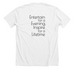 The Spotlight Theatre, a Solid White Blend Premium Unisex Tee (back-view)