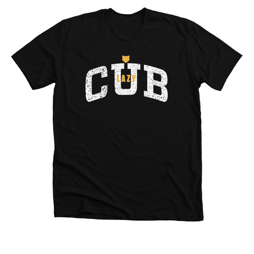 Lazy Cub, a Solid Black Blend Premium Unisex Tee