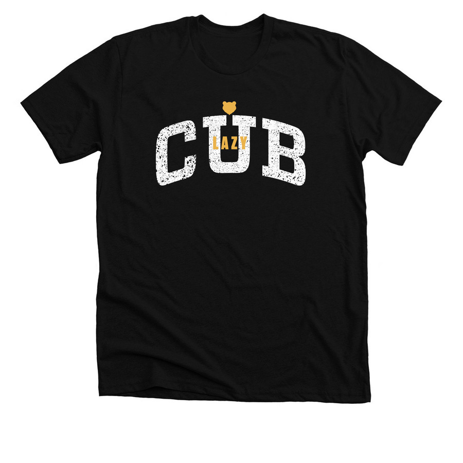 Lazy Cub, a Solid Black Blend Premium Unisex Tee