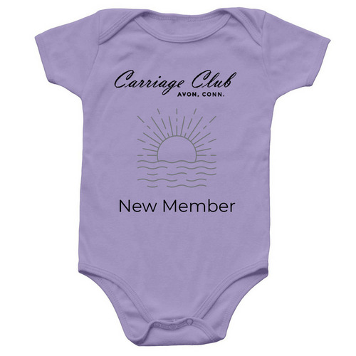 Carriage Club - Baby, a Lavender Infant Onesie