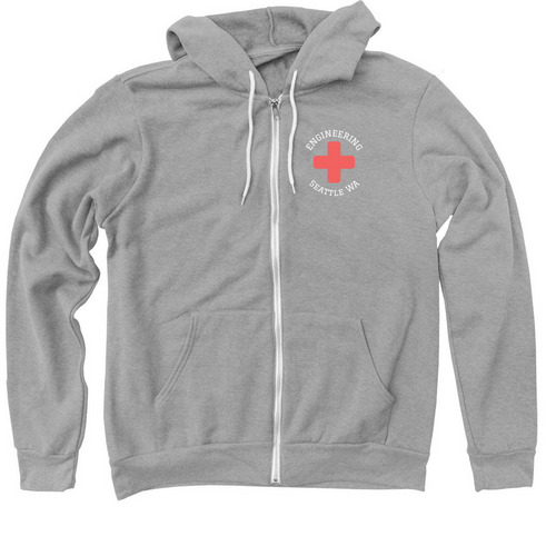 engineering, a Athletic Heather Zip Up Hoodie