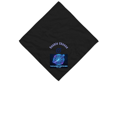 Double Cheese, a Black Cotton Bandana
