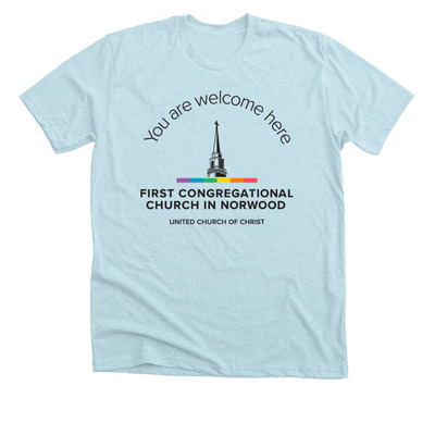New for 2023, a Heather Ice Blue Premium Unisex Tee