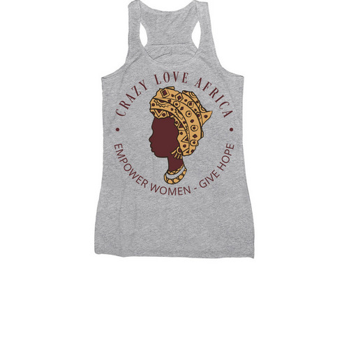 Crazy Love Africa Swag, a Athletic Heather Women's Racerback