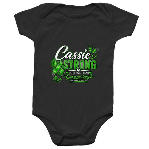 Cassie Strong Onesie, a Black Infant Onesie
