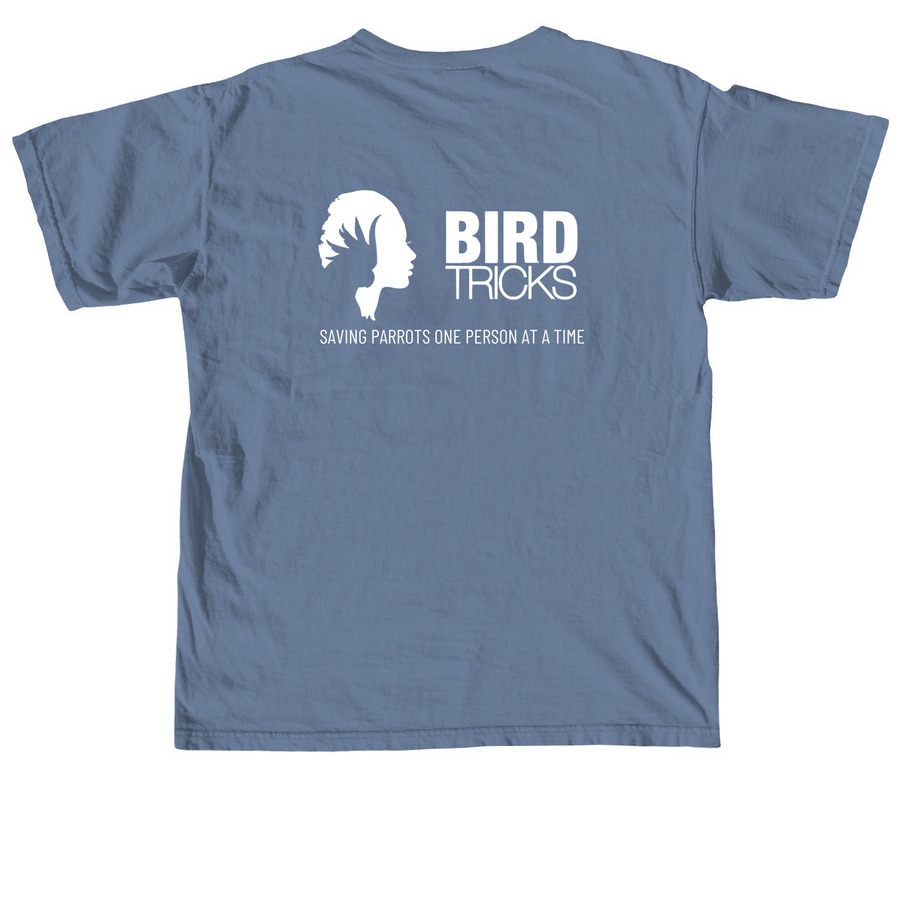 Life is Better, a Blue Jean Comfort Colors Unisex Tee (back-view)