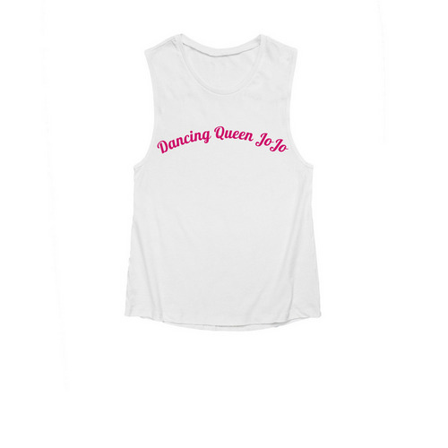 ??JoJo??, a White Women's Muscle Tank