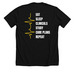 Eat Sleep Nursing School - White Text, a Solid Black Blend Premium Unisex Tee (back-view)