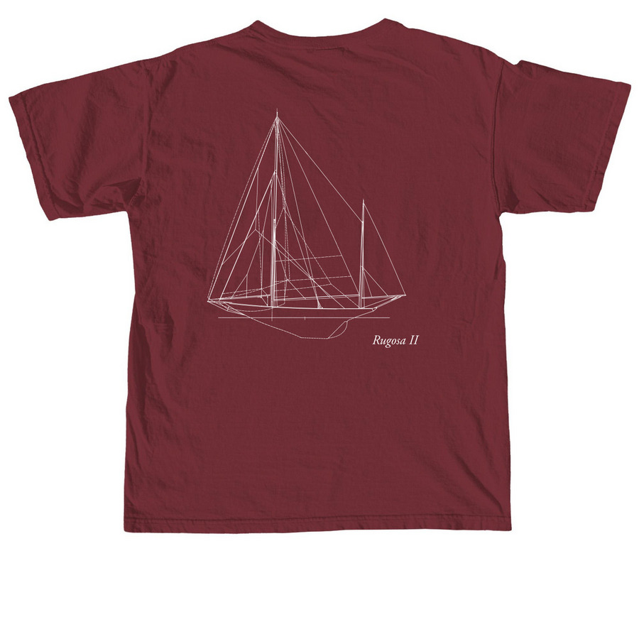 2026 REGATTA - RUGOSA II, a Brick Comfort Colors Unisex Tee (back-view)