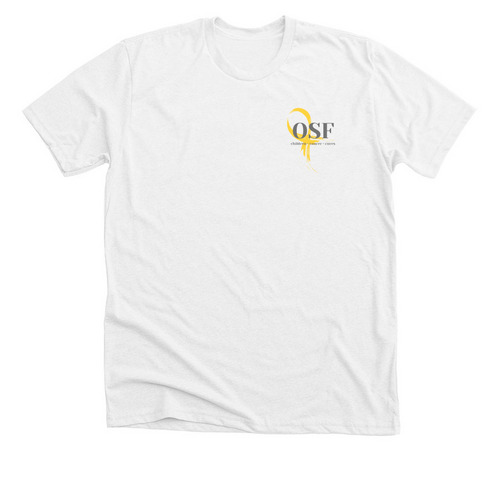 Childhood Cancer awareness, a Solid White Blend Premium Unisex Tee