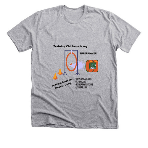 Seabeck Cluckers Superpower, a Athletic Heather Premium Unisex Tee