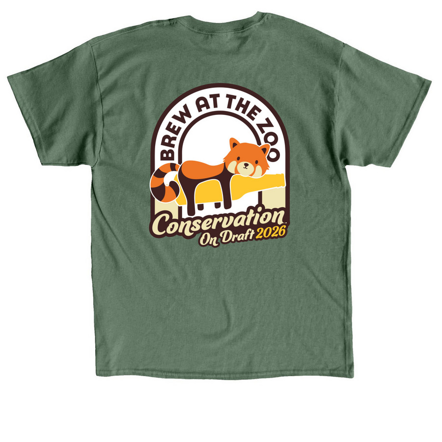 Brew at the Zoo t-shirts!, a Military Green Classic Unisex Tee (back-view)