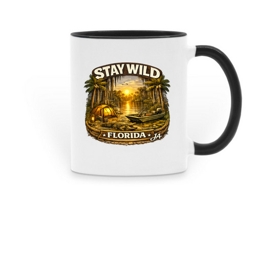 Backwater Collection FL Coffee Mug, a Black Two-Tone Ceramic Mug