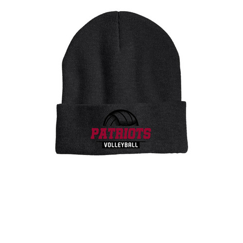 PATRIOTS VOLLEYBALL BEANIES, a Heather Charcoal Printed Cuffed Beanie