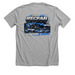 RECFAB, a Athletic Heather Premium Unisex Tee (back-view)