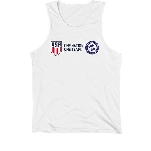 One Nation One Team, a White Premium Cotton Tank