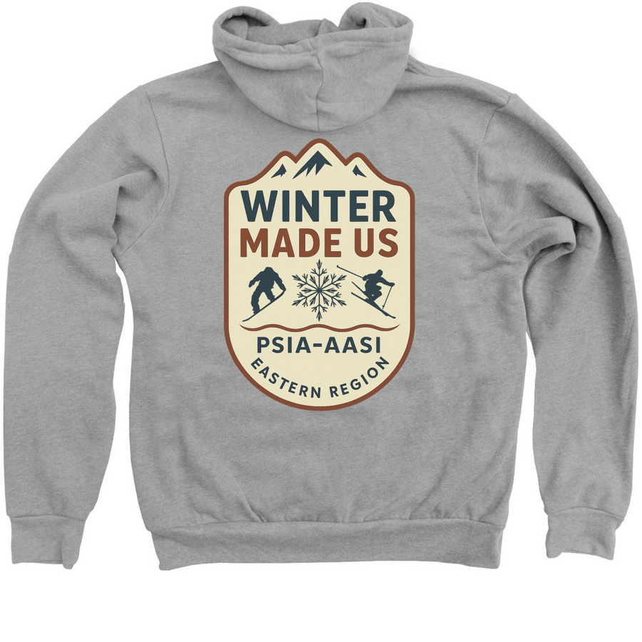 PSIA-AASI Eastern Region 2025 Shirts - back, a Athletic Heather Zip Up Hoodie (back-view)