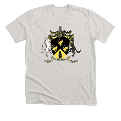 War of Ages Crest, a Heather Cement Premium Unisex Tee