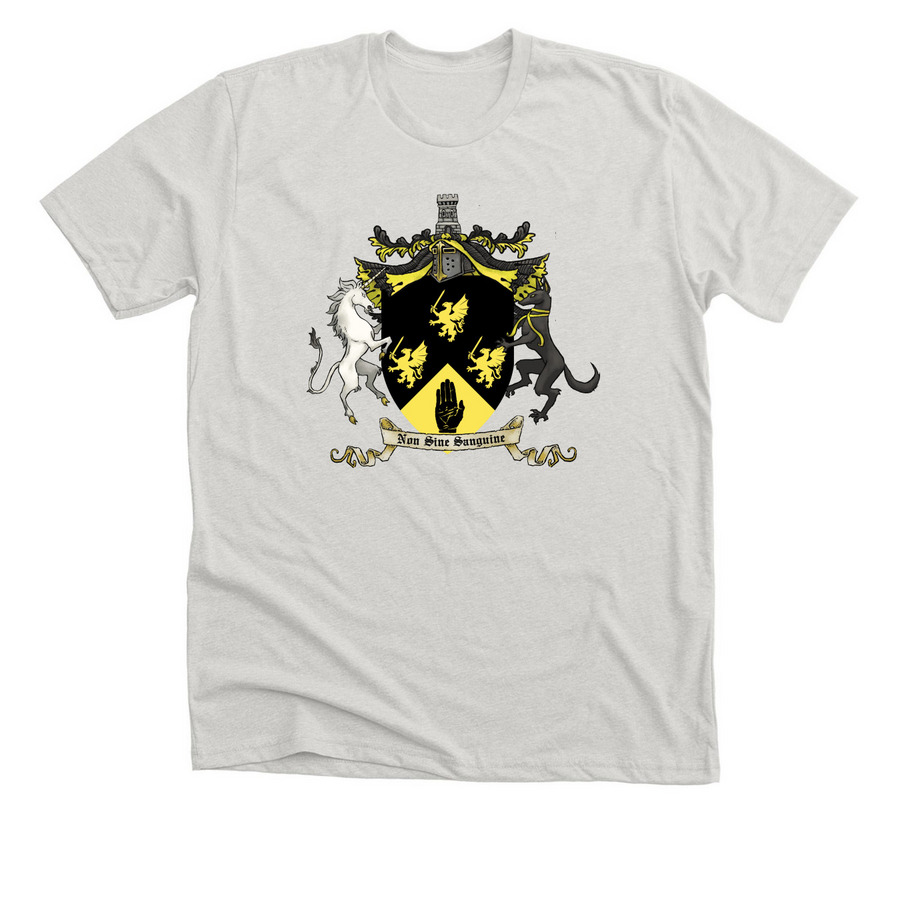 War of Ages Crest, a Heather Cement Premium Unisex Tee