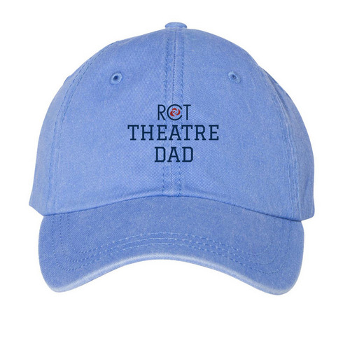 Theatre Dad Hat, a Periwinkle Printed Pigment Dye Baseball Cap