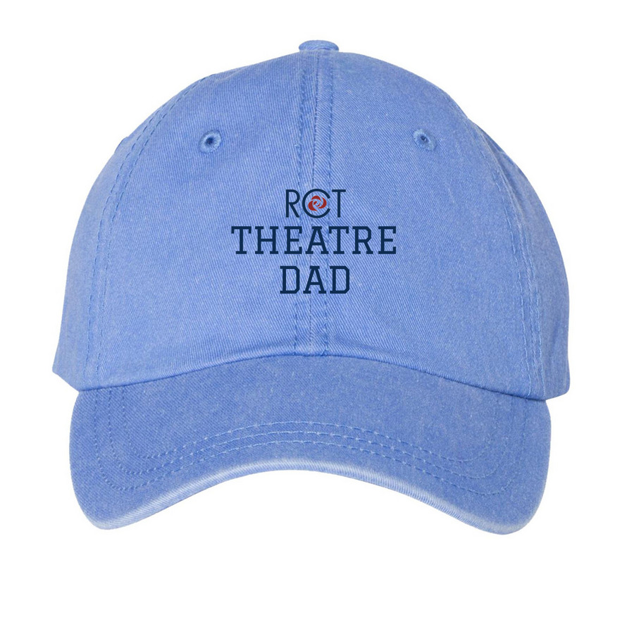 Theatre Dad Hat, a Periwinkle Printed Pigment Dye Baseball Cap