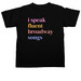 POA - Broadway Songs, a Black Comfort Colors Unisex Tee (back-view)