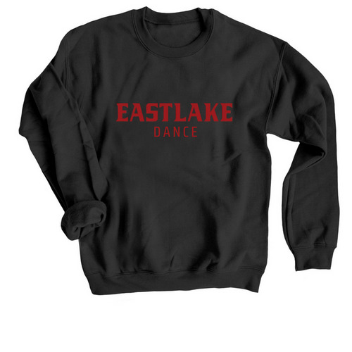 Eastlake Dance: Crimson, a Black Crewneck Sweatshirt