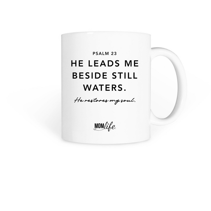 Psalm 23 Mug, a White Coffee Mug