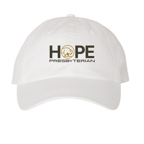 Summer Hats, a White Printed Pigment Dye Baseball Cap