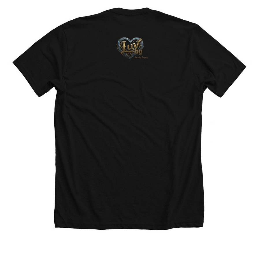 THE LUV FUN COLLECTION, a Solid Black Blend Premium Unisex Tee (back-view)