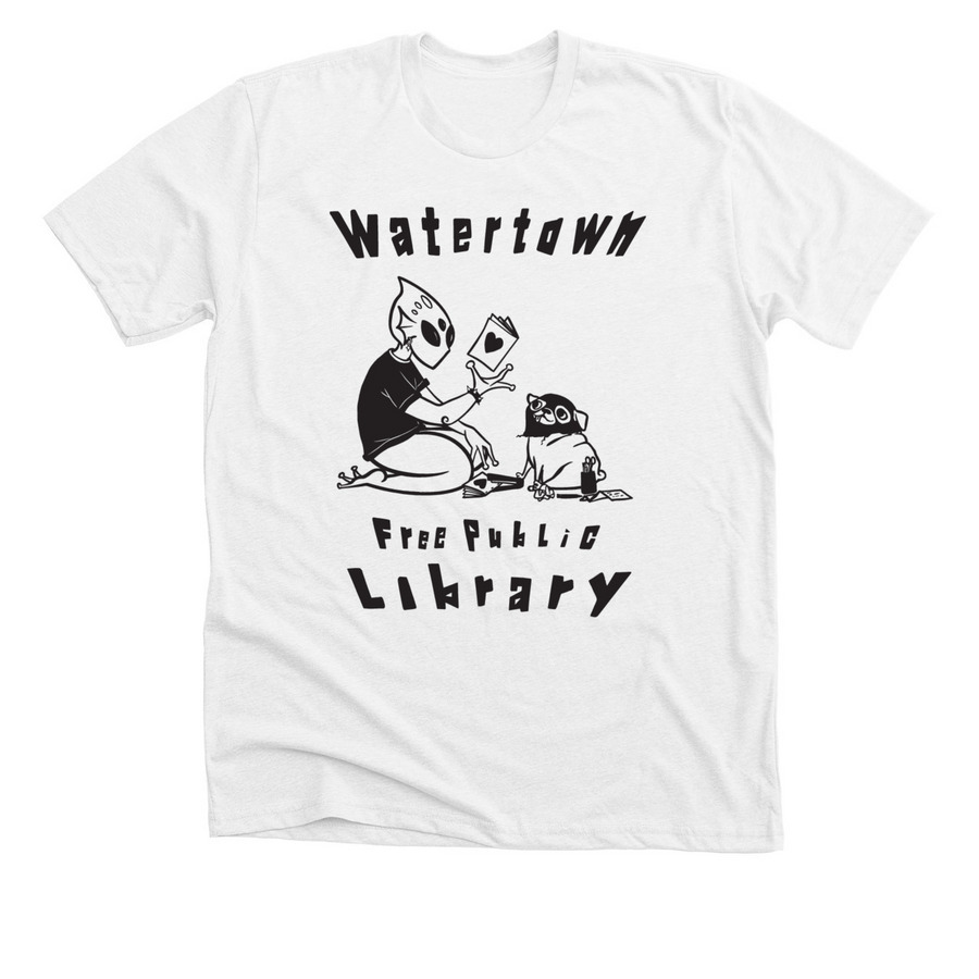 Alien Pug T, a Solid White Blend Premium Unisex Tee
