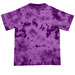 Childhood Cancer Awareness ??, a Purple Youth Crystal Tie Dye Tee (back-view)