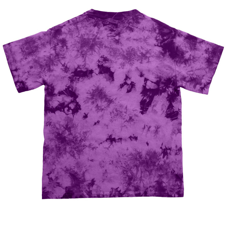 Childhood Cancer Awareness ??, a Purple Youth Crystal Tie Dye Tee (back-view)