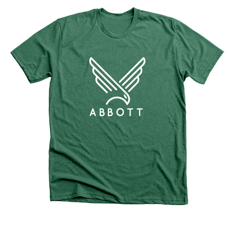 Green Abbott T-shirts and Sweatshirts, a Heather Grass Green Premium Unisex Tee