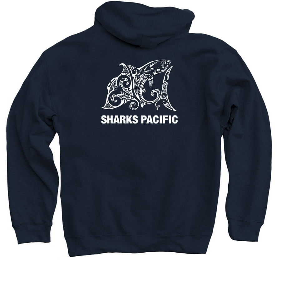 Hoodies, a Navy Pullover Hoodie (back-view)