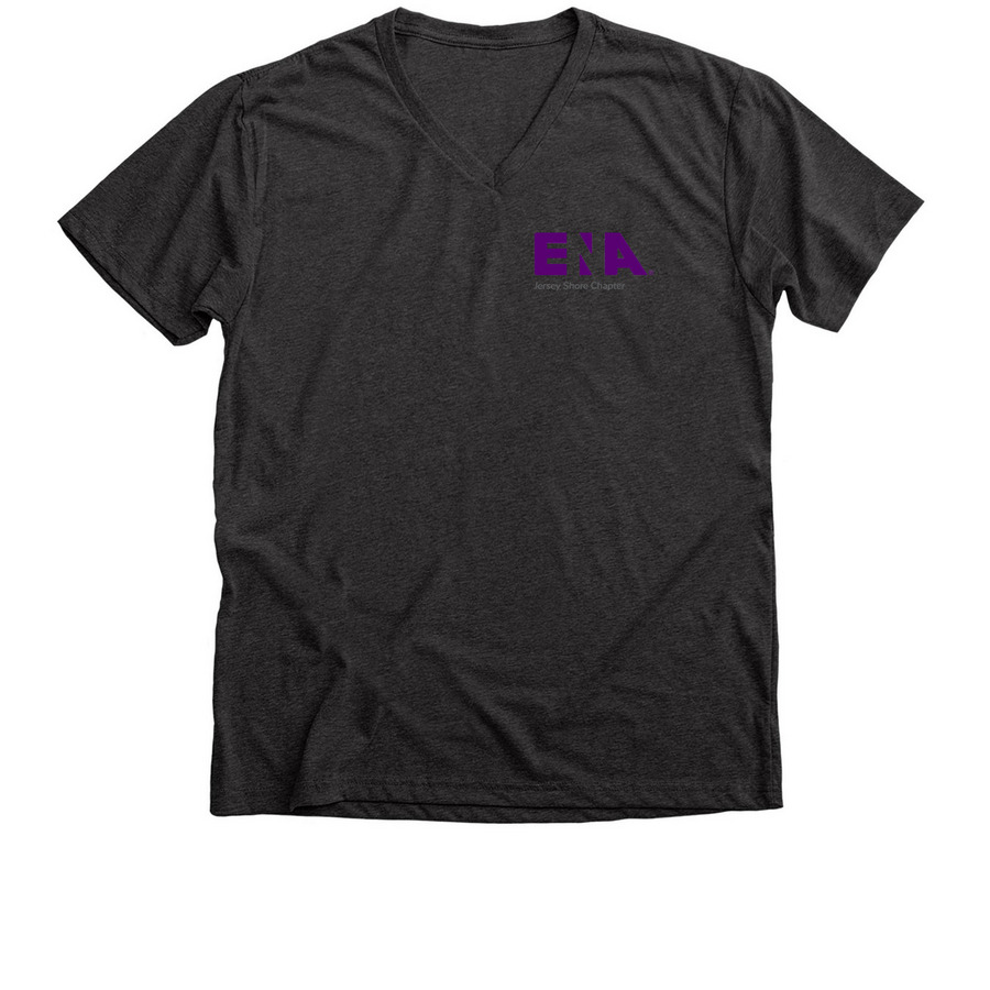 NJENA Jersey Shore V-Neck, a Dark Grey Heather Premium V-Neck Tee