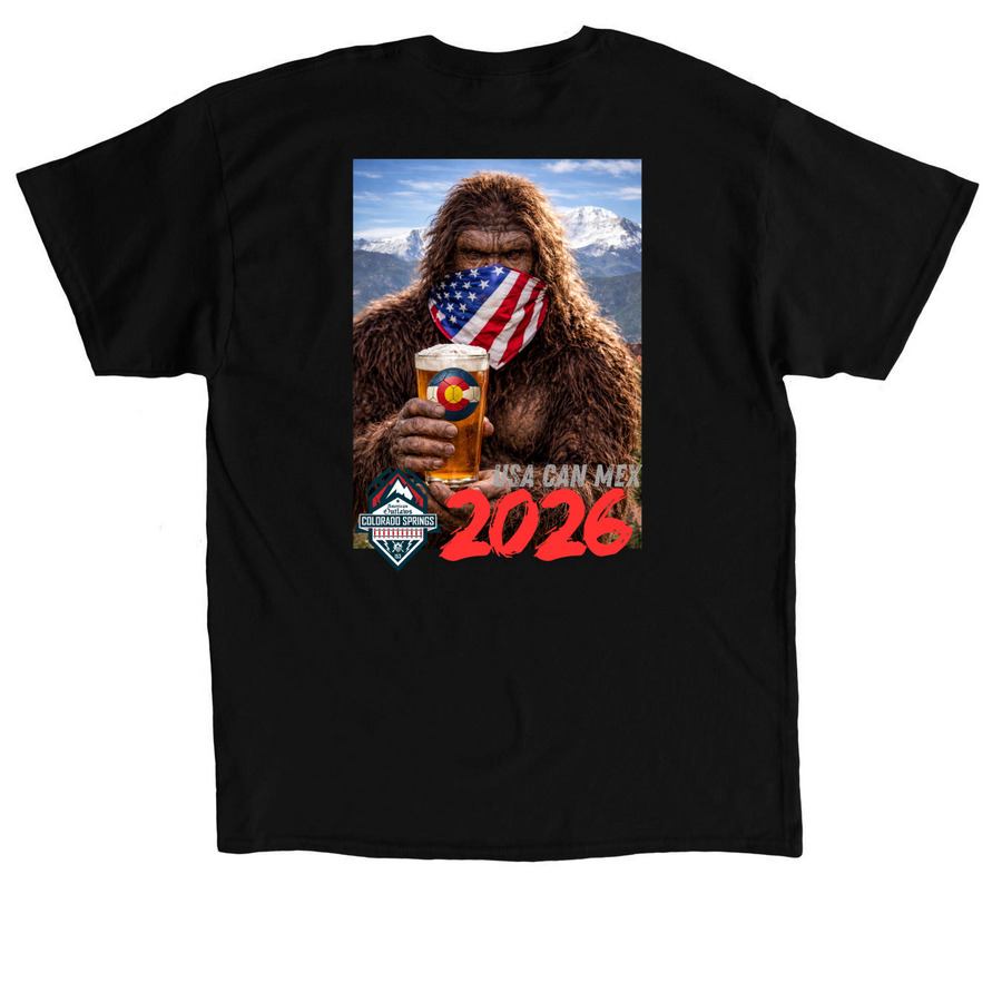 Summer 2026 AO Shirt, a Black Classic Unisex Tee (back-view)