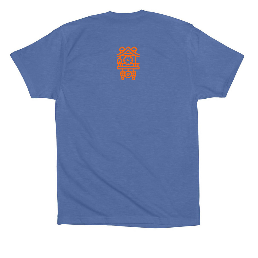 Cuckoo Tee, a Columbia Blue Premium Cotton Tee (back-view)