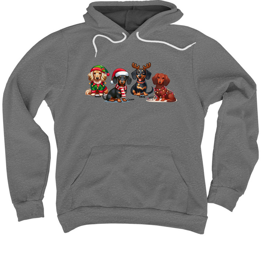 Crusoe & Friends Christmas Time!?, a Deep Heather Premium Pullover Hoodie