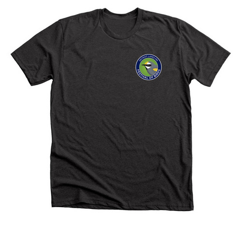 Detroit Lakes Festival of Birds, a Dark Grey Heather Premium Unisex Tee