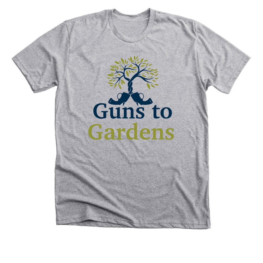 PPF Guns to Gardens Ministry, a Athletic Heather Premium Unisex Tee
