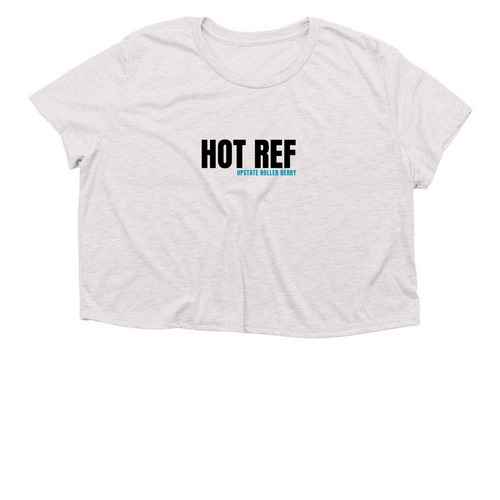 HOT REF, a Heather Dust Women?s Flowy Cropped Tee