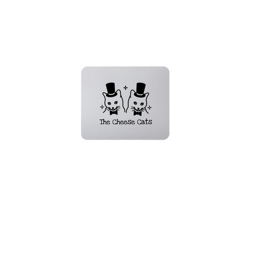 The Cheese Cats Mouse Pad, a White Full Color Mouse Pad