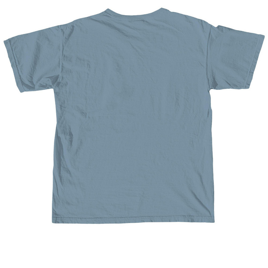 Queer in the Heart of Texas, a Ice Blue Comfort Colors Unisex Tee (back-view)