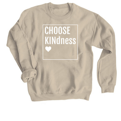 Choose KINdness, a Sand Crewneck Sweatshirt