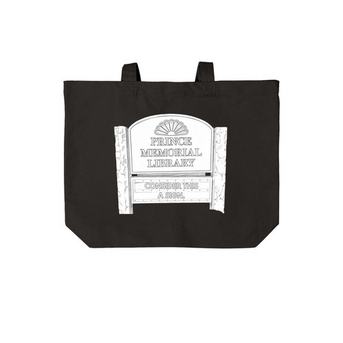 Consider this a sign Tote Bag, a Deep Black Cotton Canvas Tote Bag