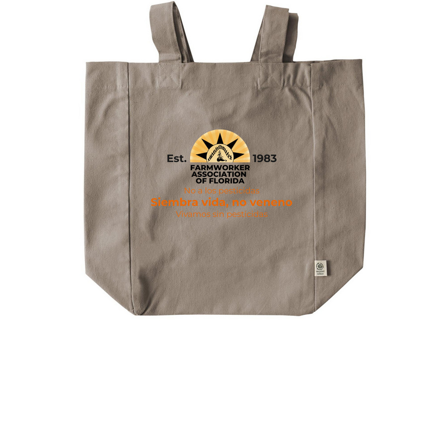 Siembra vida, no veneno - Tote, a Pumice Recycled Cotton Tote Bag