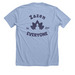 ZCB Zazen Is For Everyone Tee, a Heather Baby Blue Premium Unisex Tee (back-view)