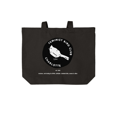 FBC Charlotte Logo Totes, a Deep Black Cotton Canvas Tote Bag