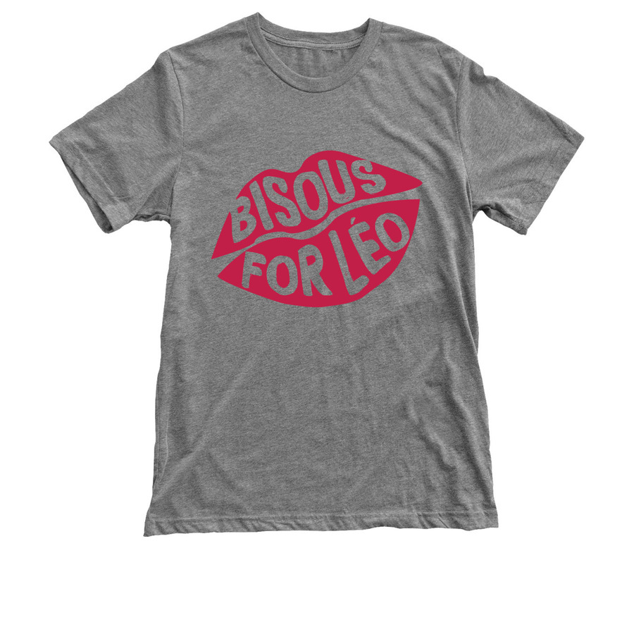Bisous For L?o Logo Tee, a Premium Heather Triblend Unisex Tee